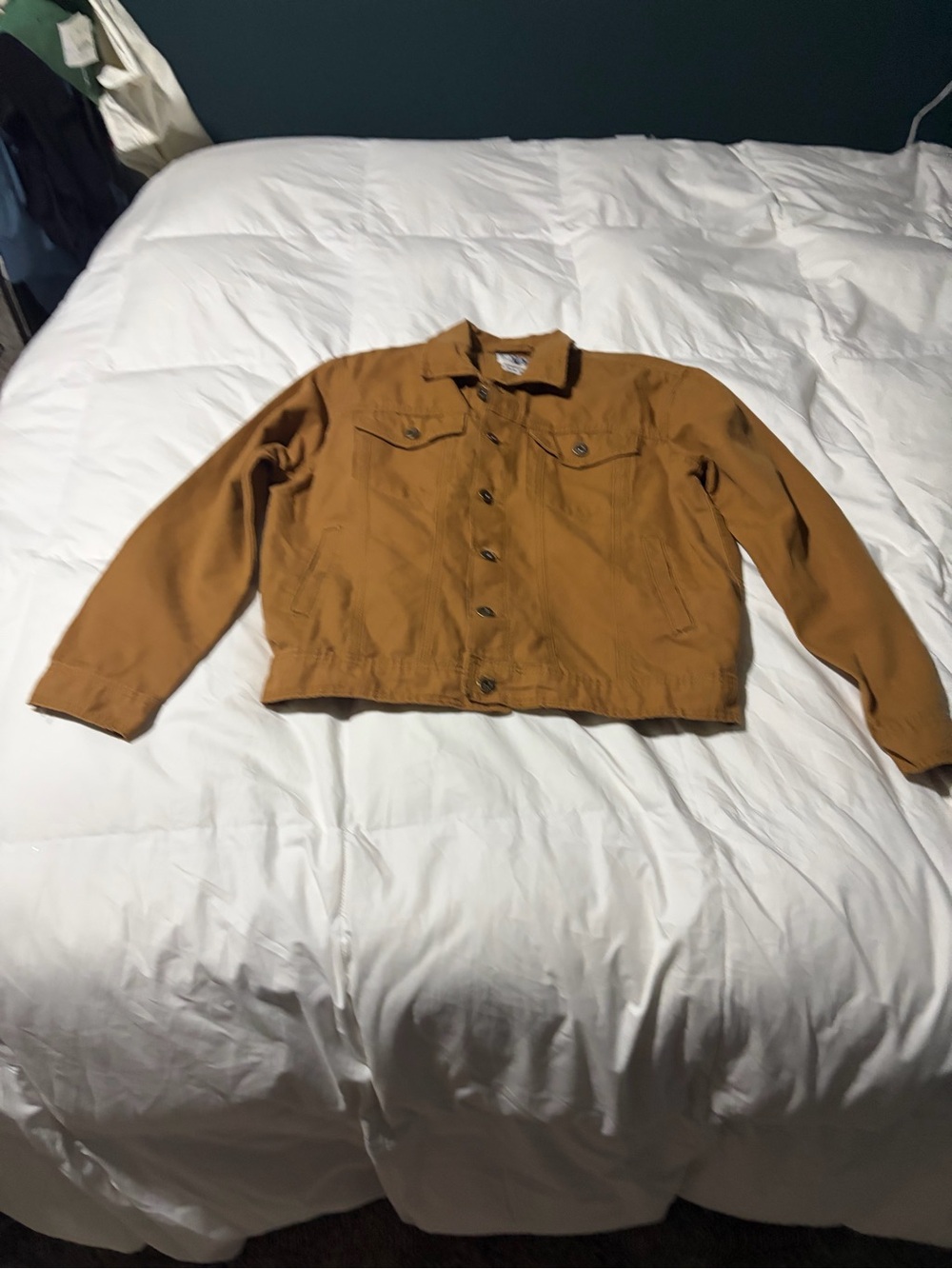 Men's Tan Workwear Bomber Jacket - Unbranded - Picture 8 of 8